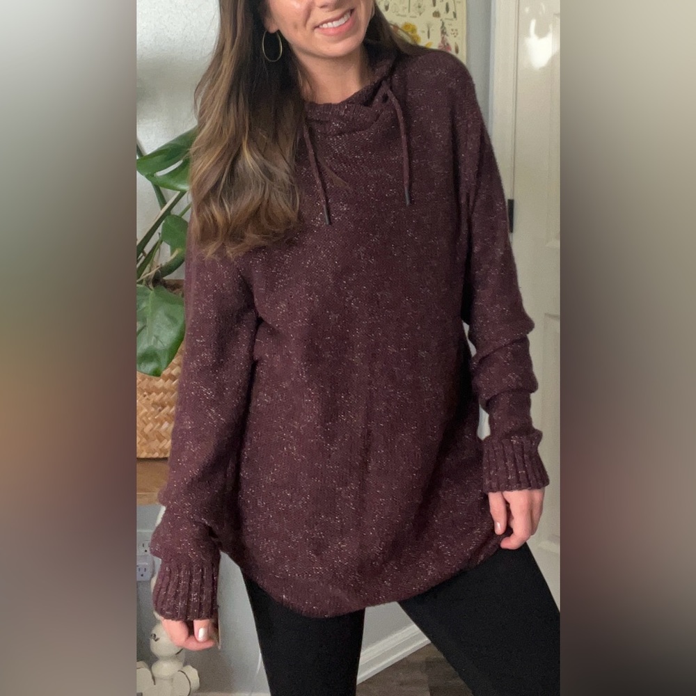 Sweater - Long & Cozy, Maroon (Size M)